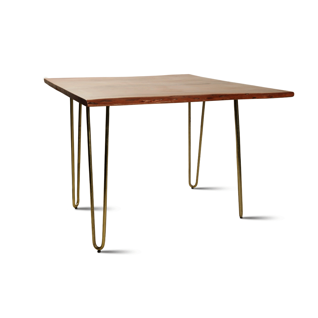 Mesa Dining Table with Metal Leg and Acasia Wood