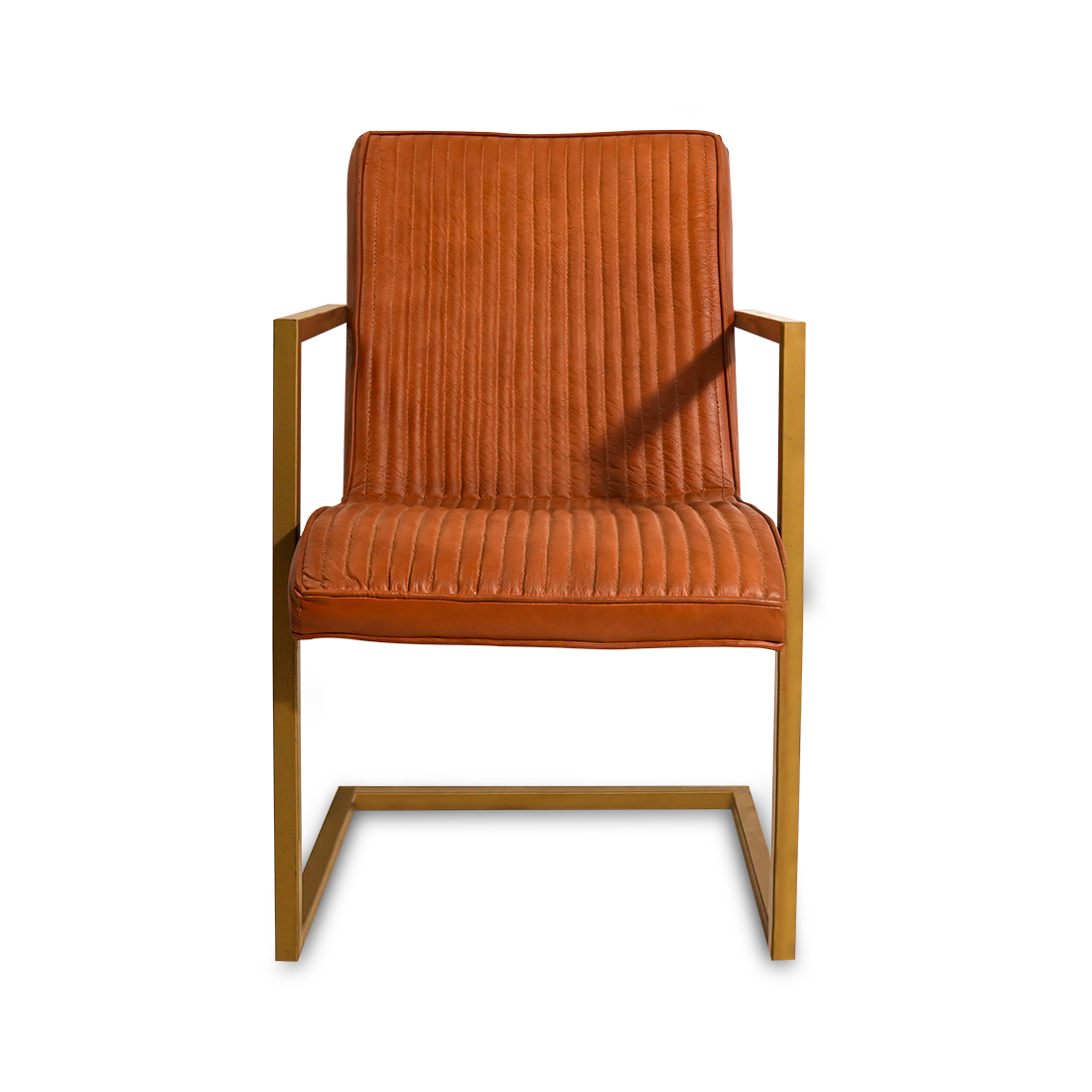 Mark Leatheratte Iron Dining Chair Bright Orange